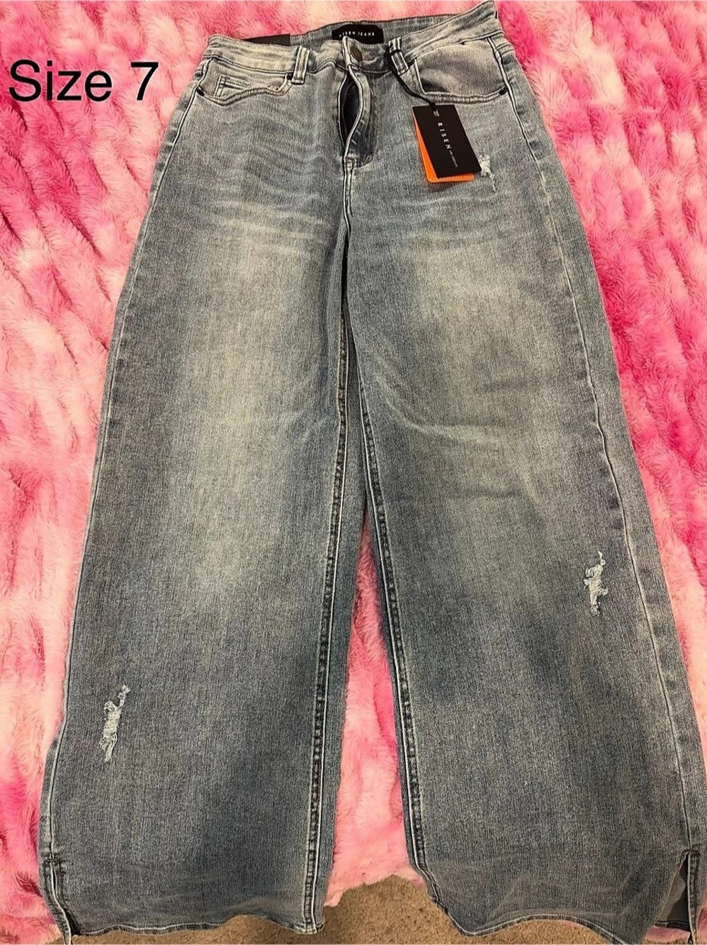 Risen Jeans Risen High Rise Wide Leg Jeans Wide Leg Jeans in Gray Waist 7 NWT